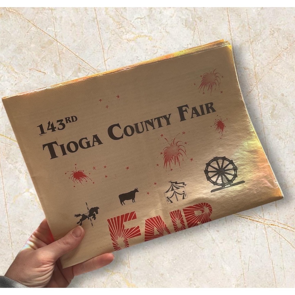 2002 Tioga County Fair premium book newspaper